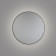 Pyöreä peili mustalla kehyksellä ja valolla 800 mm